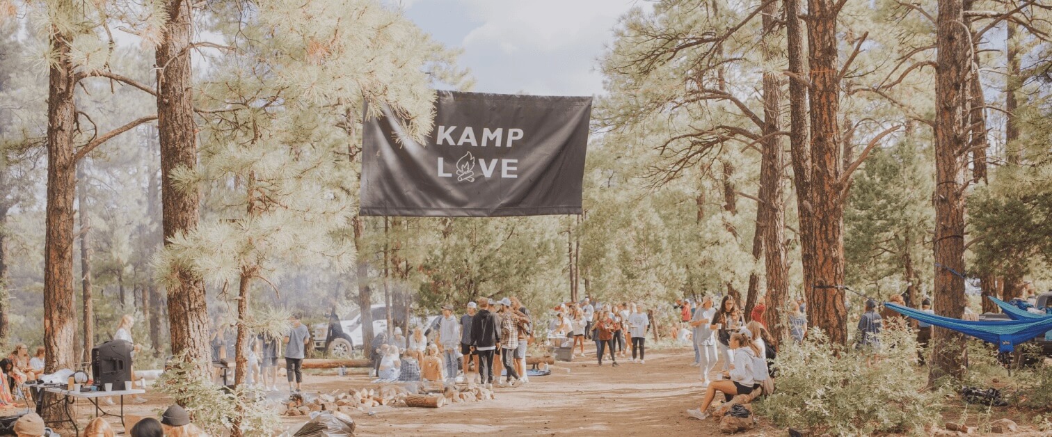Kamp Love campers in the woods